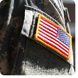 Flag on a military uniform