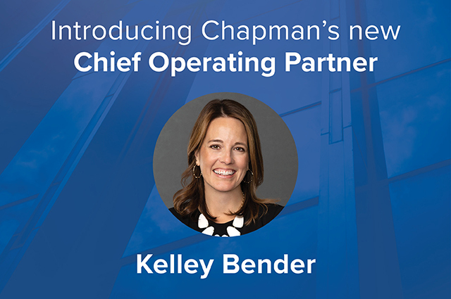 Chapman Announces New Chief Operating Partner