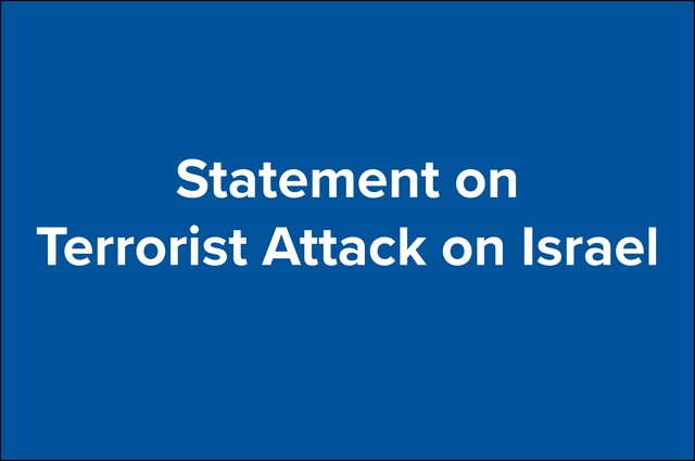 Statement on Terrorist Attack on Israel