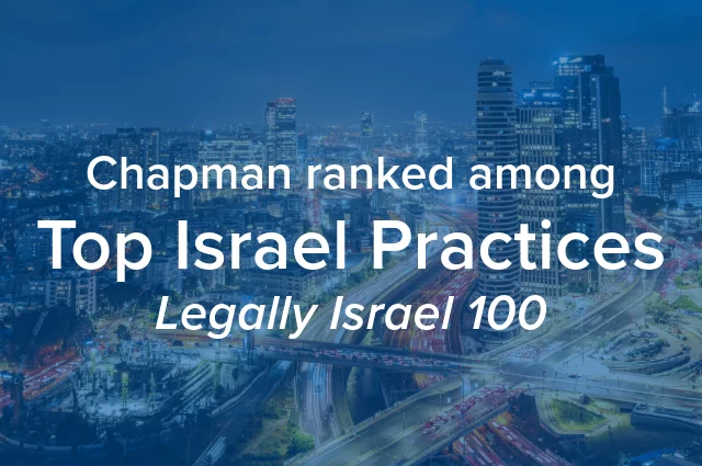 Chapman Ranked Among Top Israel Practices