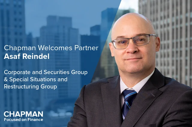 Chapman Welcomes Partner Asaf Reindel